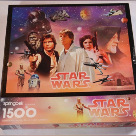 Vintage 1995 Star Wars 1500 Piece JigSaw Puzzle Springbok by Hallmark - Picture 1 of 5